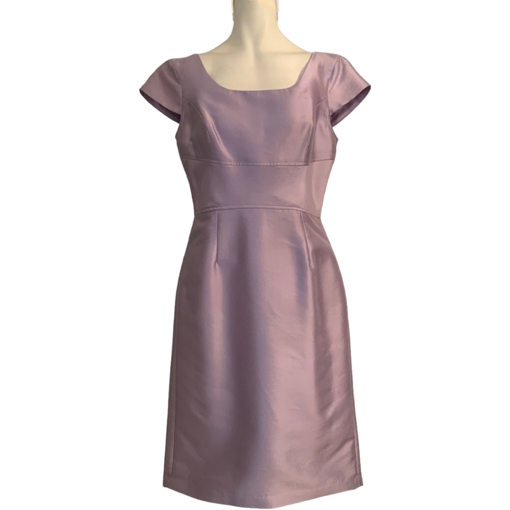 Tahari Silk/Wool Blend Dress Weddings Mother of the Bride Lavender Lilac Size 4P